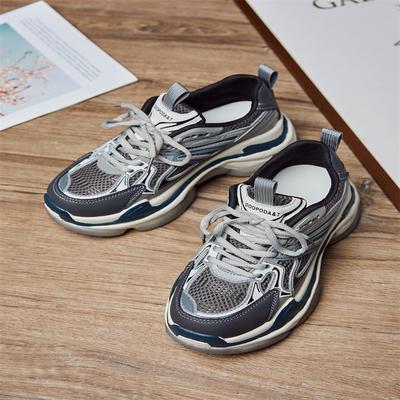 Retro Daddy Shoes Women's Spring  New Style Thick-soled Heightened Color Matching All-match Casual Sports Shoes