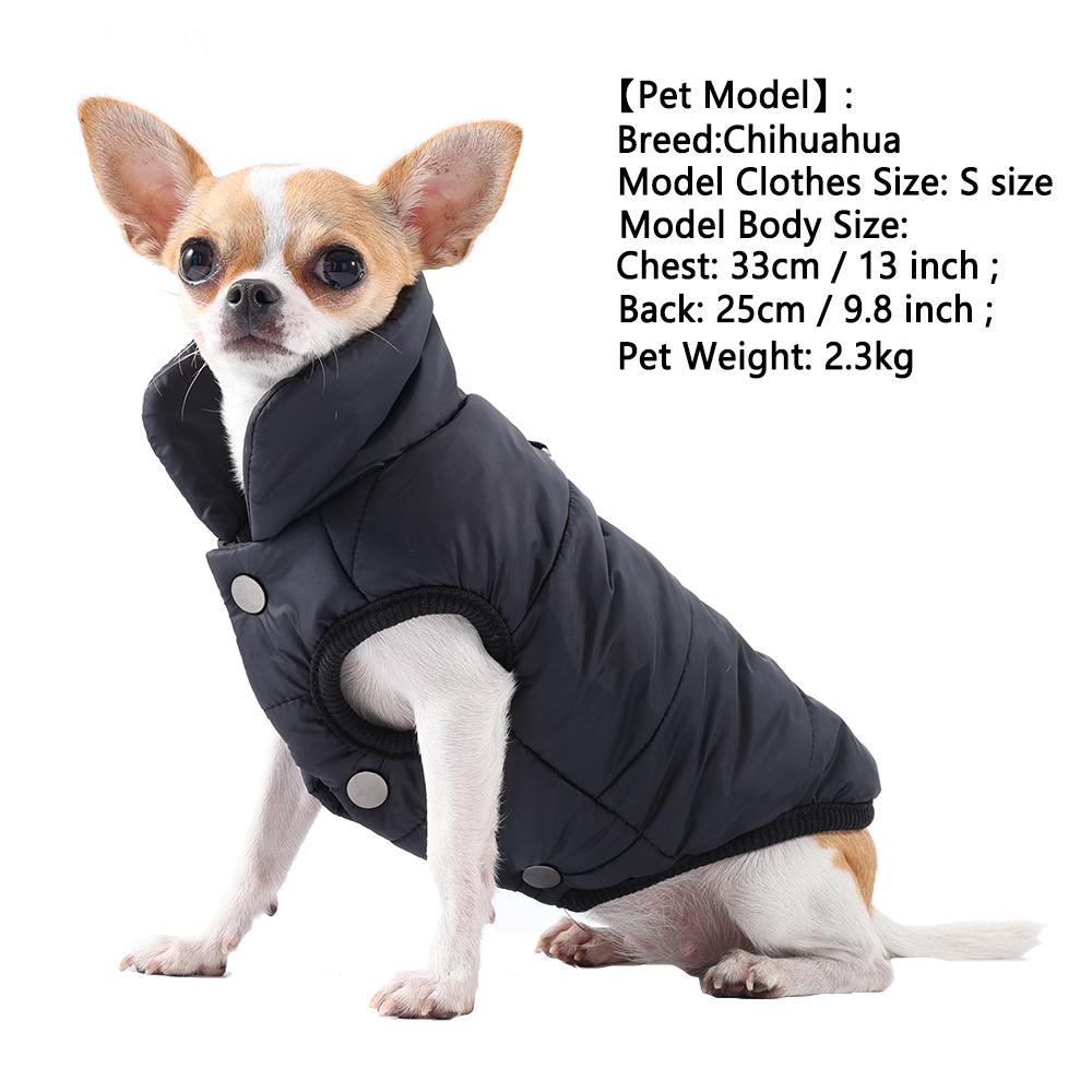Winter Dog Jacket For Small Medium Dogs Cats Windproof Warm With D-ring Puppy Clothes Chihuahua Yorkshire Pet Fleece Costume