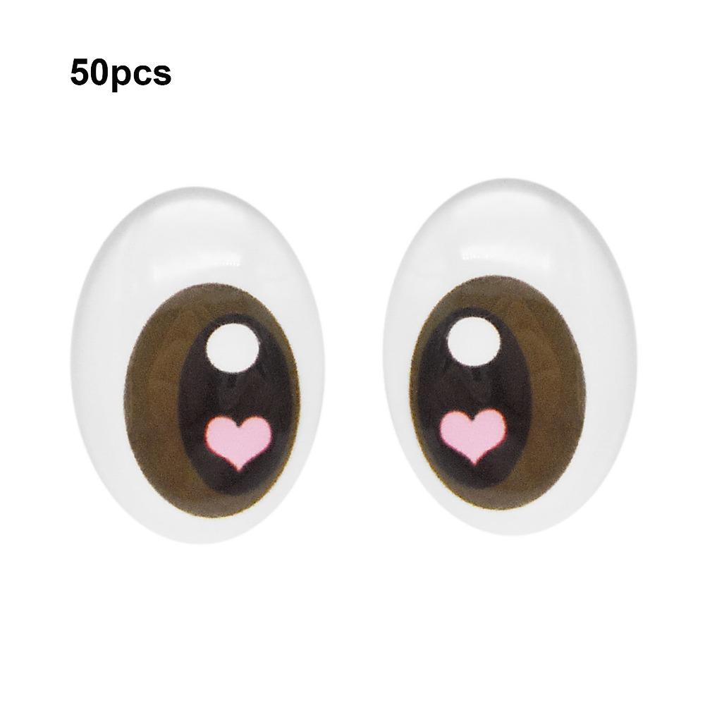 50pcs High Transparency Doll Eyes Accessories Crystal Simulation Glass Eye Patches