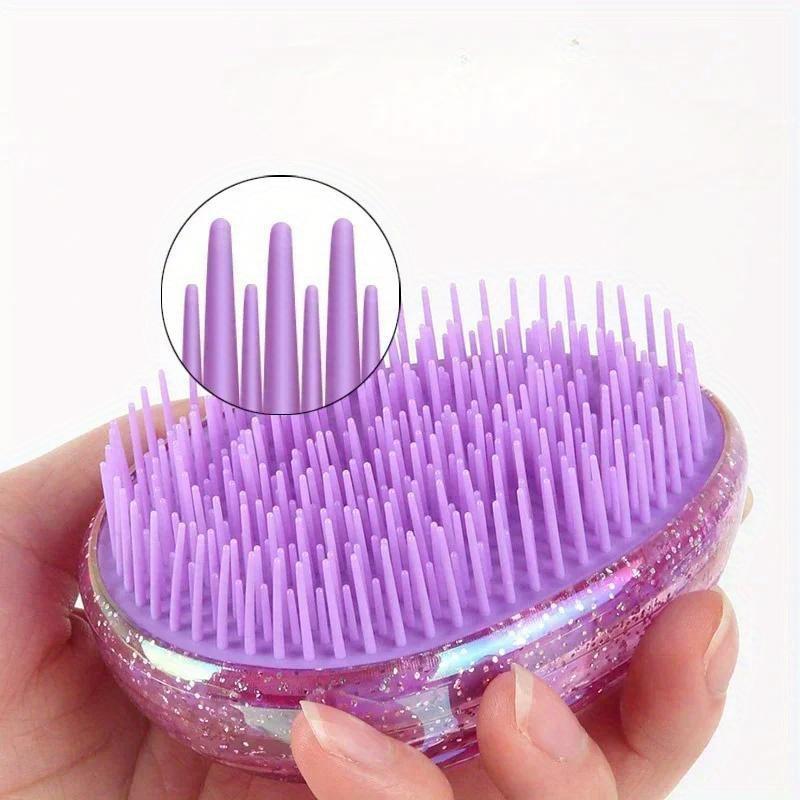 Mini Spazzola Districante per Capelli a Forma di Uovo Rotondo Massaggio del Cuoio Capelluto Spazzola per Capelli Nodi Pettine Capelli Intrecciati Salone Parrucchiere Pettine per Styling Capelli Viaggio