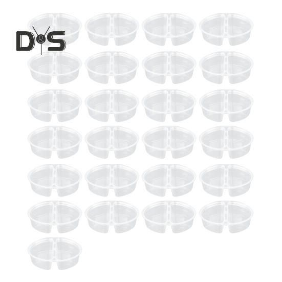 5/10/15/25Pcs Seasoning Box Disposable And Reusable Leak-Proof Lid Double Compartment Condiment Container for Condiment Dip Sauce Sampling And Travel