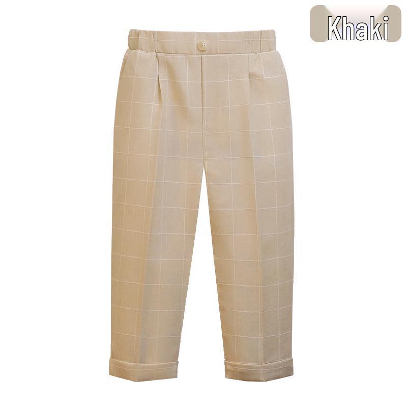 Pantaloni de costum uni pentru copii - Pantaloni lungi casual pentru băieți pentru uniforma de școală primară, costum de spectacol de primăvară/toamnă