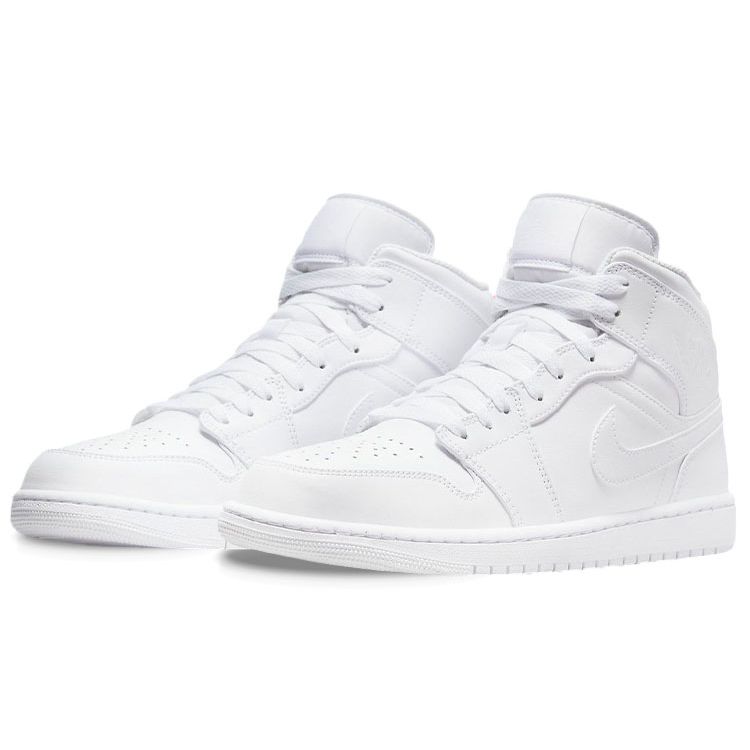 Air Jordan 1 Mid Triple White 554724-136