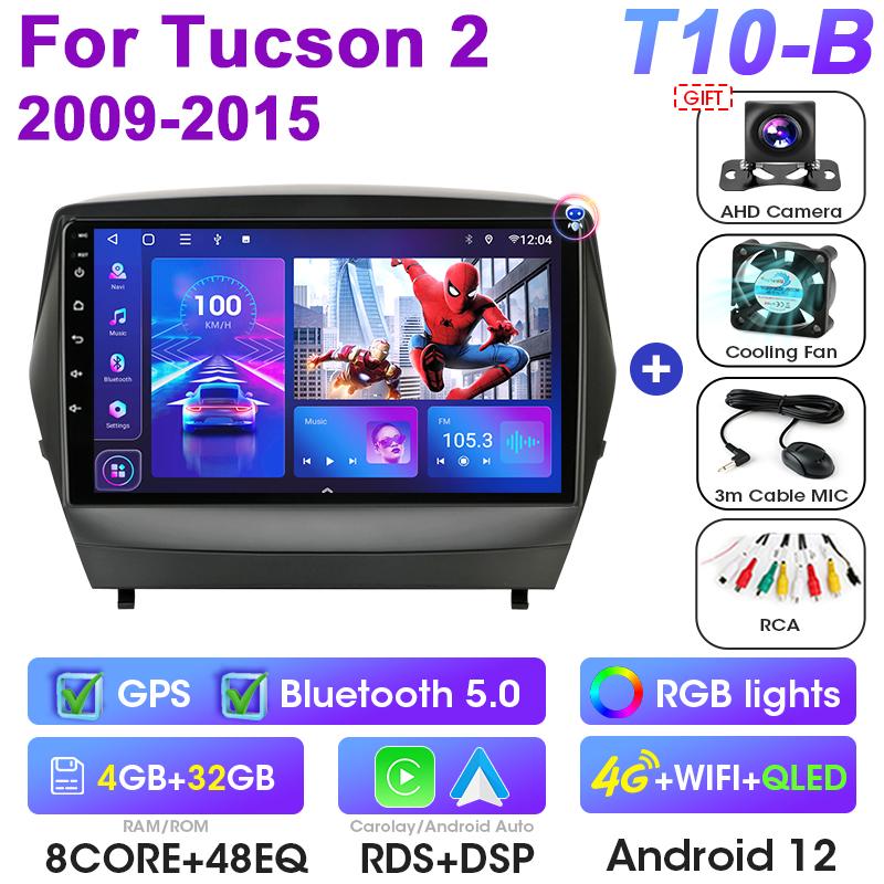 2 Din Android 12 Autoradio Für Hyundai Tucson 2 LM IX35 2009 - 2015 Multimedia Video Player GPS 4G Carplay Auto Stereo Kopf Einheit