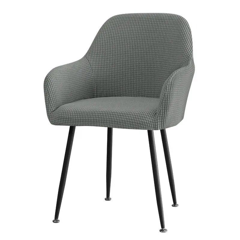 Elastic Curved Dining Chair Cover  High Armrest Chair Cover  All Inclusive  All Season Universal  Shaped Chair Cover