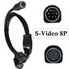 Mini Din 8-Pin Splitter Y Adapter Cable Mini Din 8 Cored Auditory/Video Cable S-Video Set-Top Box Cord 50CM