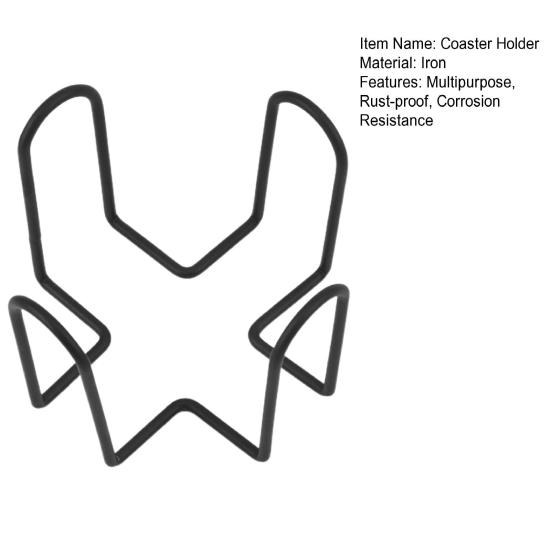 Coaster Holder Rust-proof Hollow Round Square Coaster Storage Iron Rack for Home