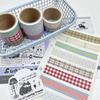 6Pcs/Lot Basic Grid Style Decorative Tape Cute Cartoon Creative Pink/Green/Red Washi Tape School Stationery