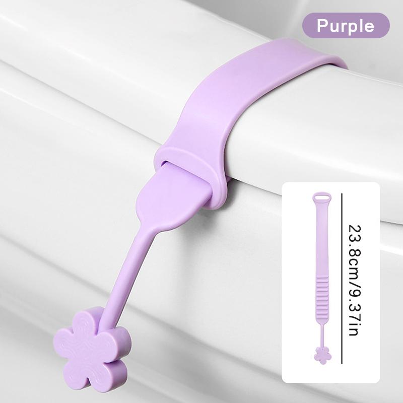 Blumendesign Toilettensitzheber Blumendesign Silikon Toilettendeckelheber Set Mehrstufige Verstellung Schmutzabweisend Für Einfach