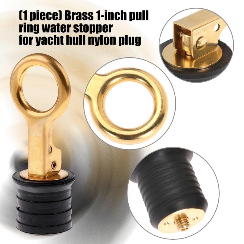 Premium Brass 1in Marine Drain Plug for Yachts Boats and Kayaks Featuring Rotating Lock Operation & Corrosion Resistant