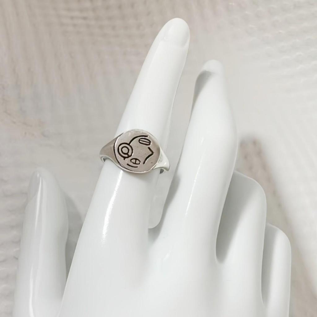 Abstract Face Open Ring: Creative & Unique Design