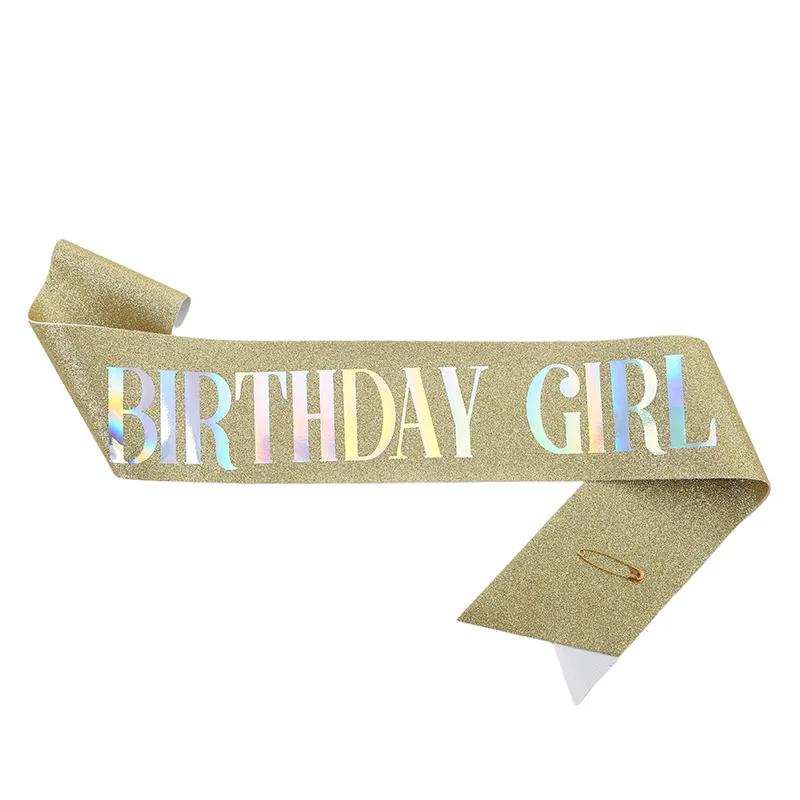 Happy Birthday Queen Girl Satin Sash 21 30 50 Birthday Sash Party Supplies Birthday Decoration Wedding Anniversary Decors