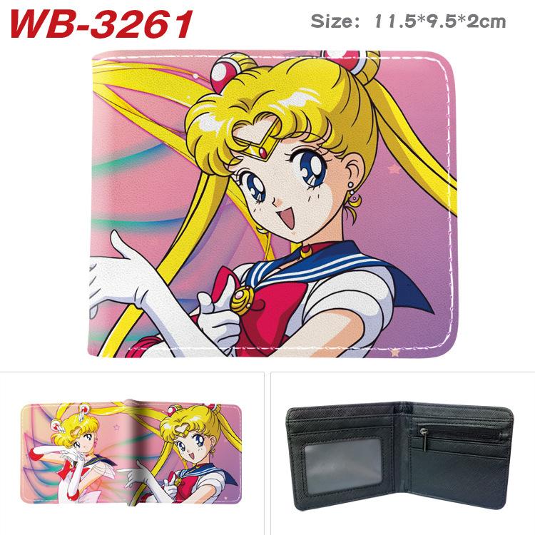 Sailor Moon Coin Purse Full Color Print Short Card Holder Anime Wallet for Men Women 1pcs