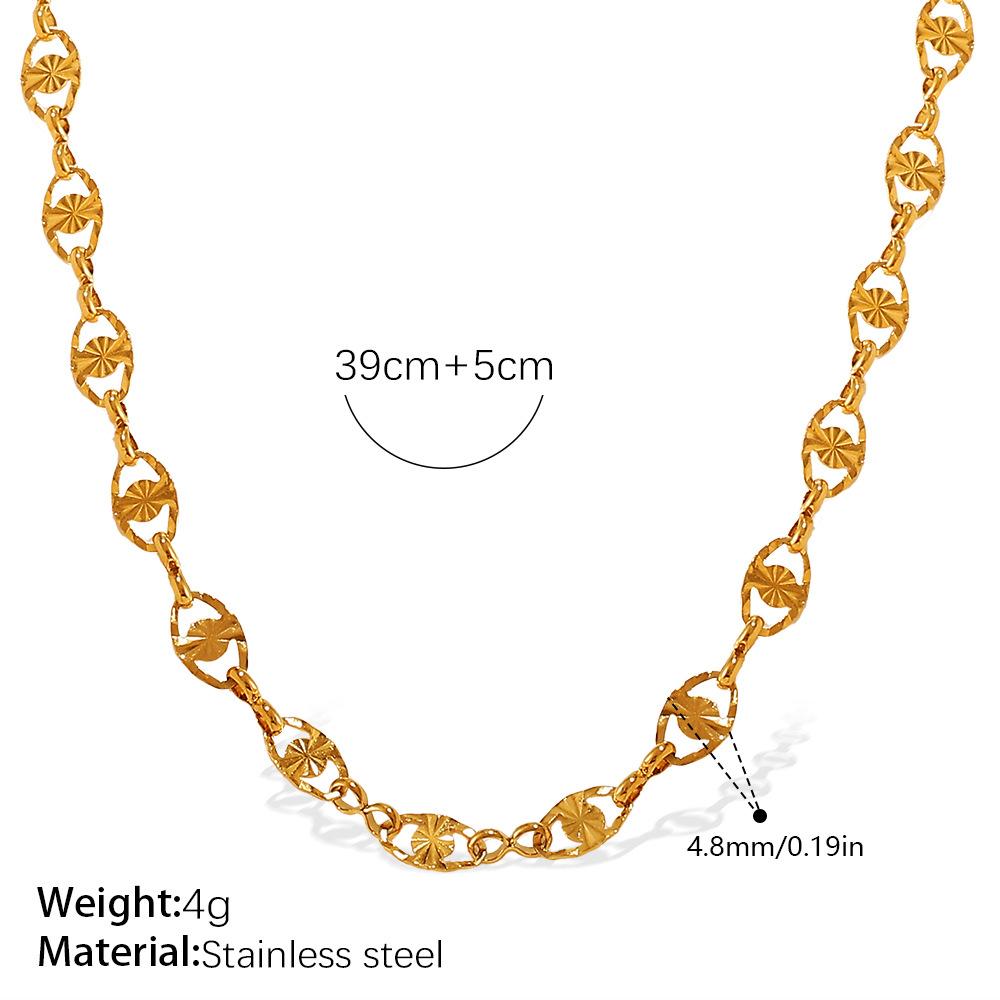 Designer Small Banana Geometric High Sense Women's Necklace Clavicle Chain Stainless Steel Gold Plated Jewelry