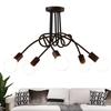 5 Light Sputnik Chandelier Modern Farmhouse Lighting Semi Flush Mount Ceiling Lamp Retro Iron Pendant Light For Bedroom Kitchen
