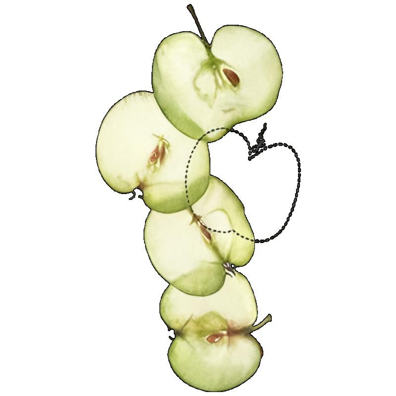 Oversized T Shirt Black Apple Slices Print Casual Everyday Wear