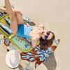 Asciugamani da Spiaggia in Microfibra Colorati Sardina Aragosta Pesce Grande Asciugamano ad Asciugatura Rapida Asciugamani da Spiaggia Sabbia Asciugamano per Piscina per Viaggio Piscina Nuoto Yoga