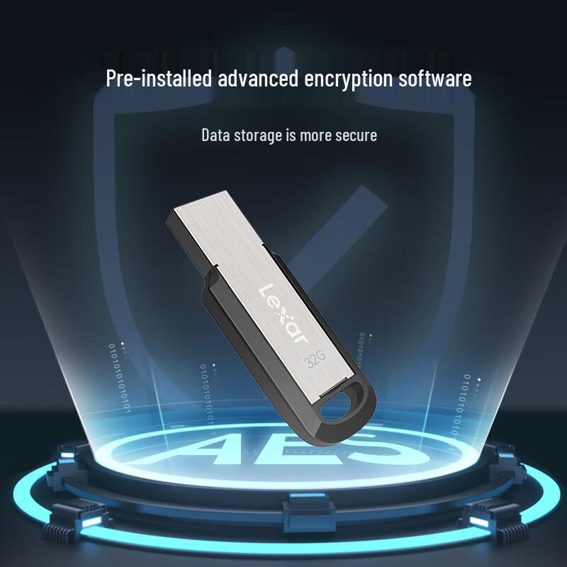 Lexar M400 High-Speed USB 3.2 Metal Encrypted Flash Drive