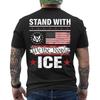 Soutenez ICE Nous Le Peuple Je Soutiens ICE Drapeau Américain Graphique ICE AU DOS T-shirt Unisexe
