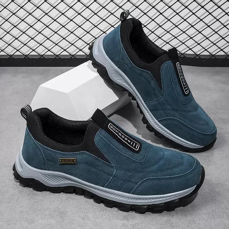 Winter Outdoor Sneakers for Man Fashion  Sale Slip On Platform Sport Running Shoes Light Anti-slip Male Hiking Shoe Masculino