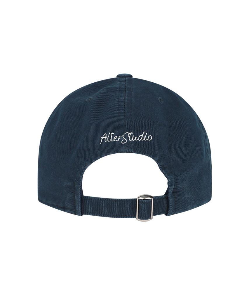 ALTER STUDIO Washed Zigzag Logo Cap_Navy