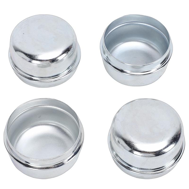 4PCS 1.98 Inch Trailer Axle Dust Caps Steel Trailer Axle Bearing Grease Covers for 2000-3500 Lbs Boat Trailer Camping Vehicle