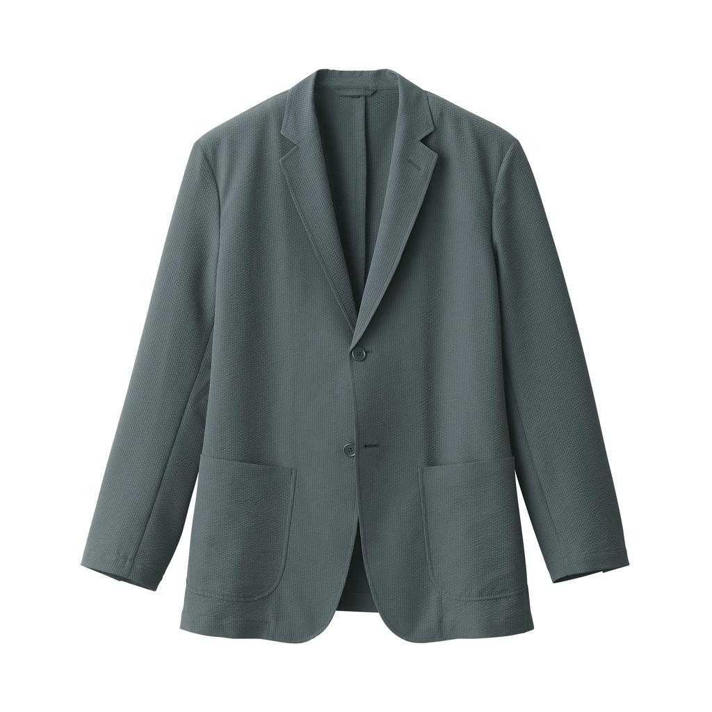 MUJI Breathable Stretch Soccer Medium Size AD0WNA5S Men's Jacket, Gray, M,