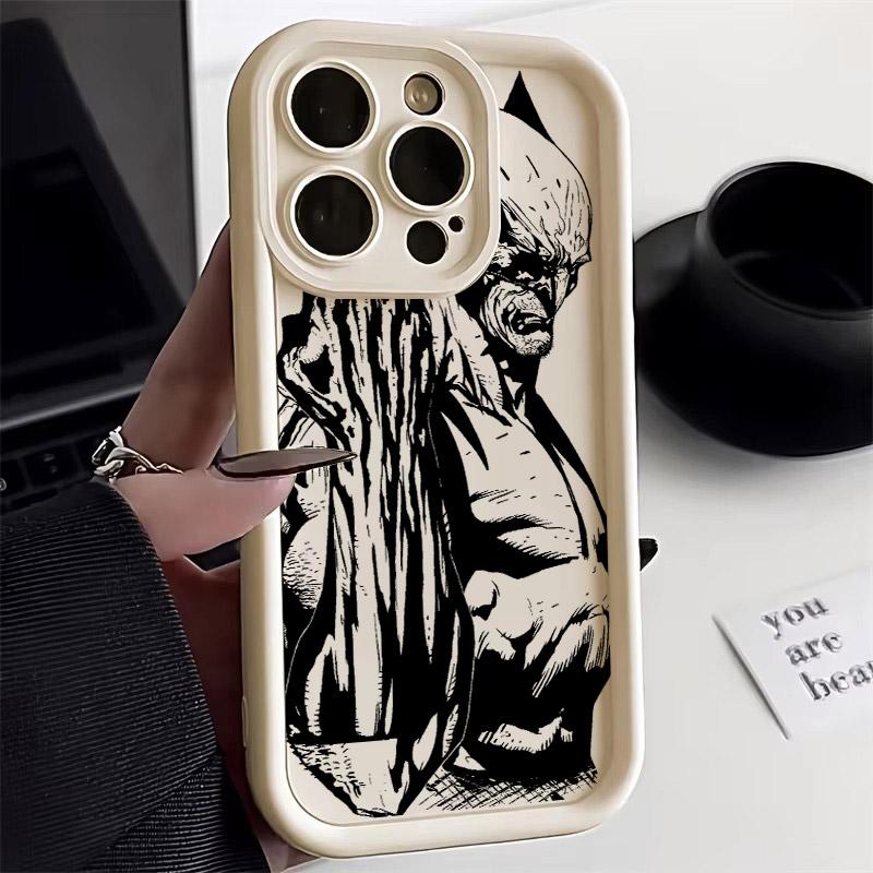 Marvel Wolverine Kunst Handyhülle Für iPhone 17E 11 12 13 14 15 16 17 Pro Max Fundas 17 Air Plus 16e 13 Mini Silikon Rückseite