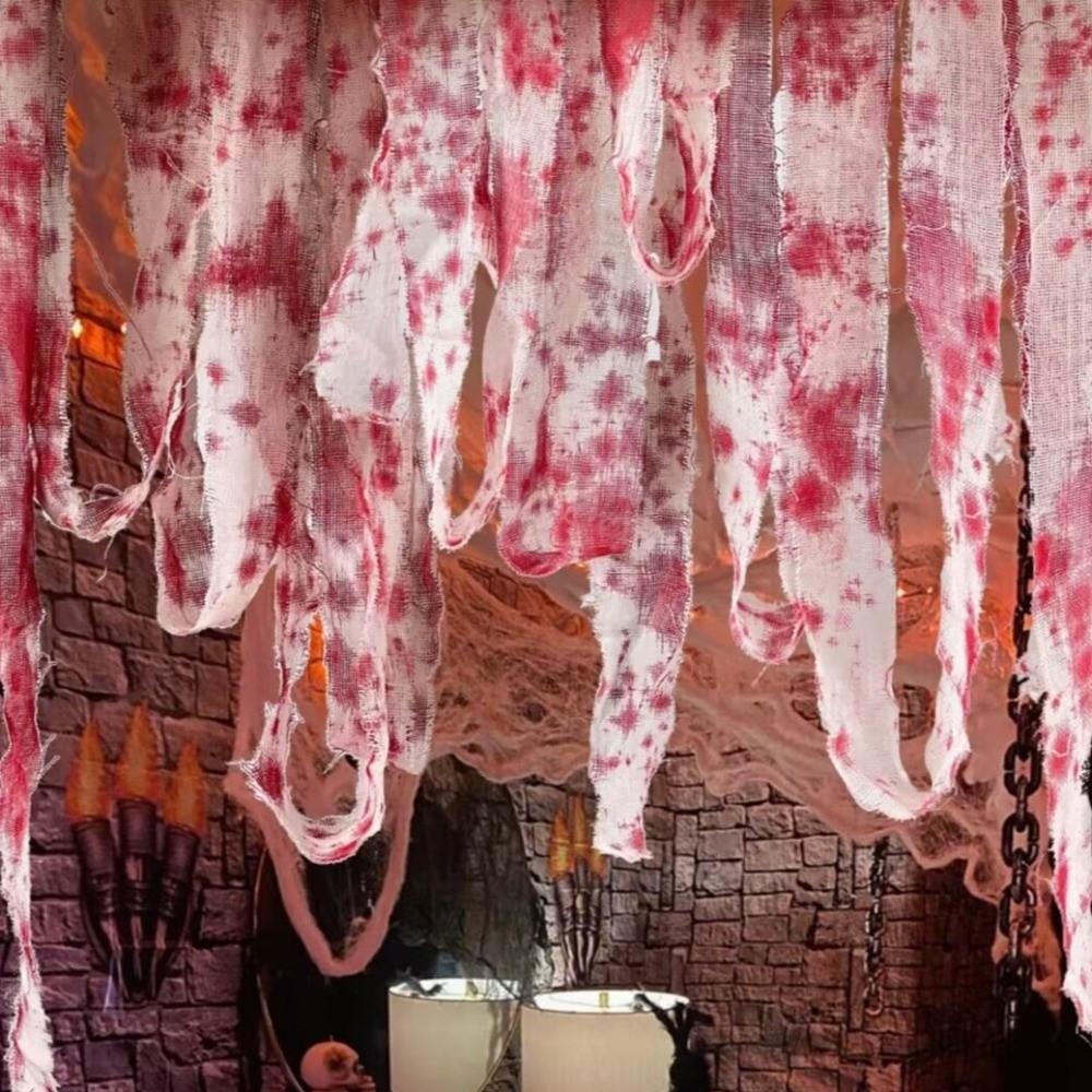 5/10/15/20M Blood Gauze Bandage Scary Bloody Cloth Strips  Haunted House