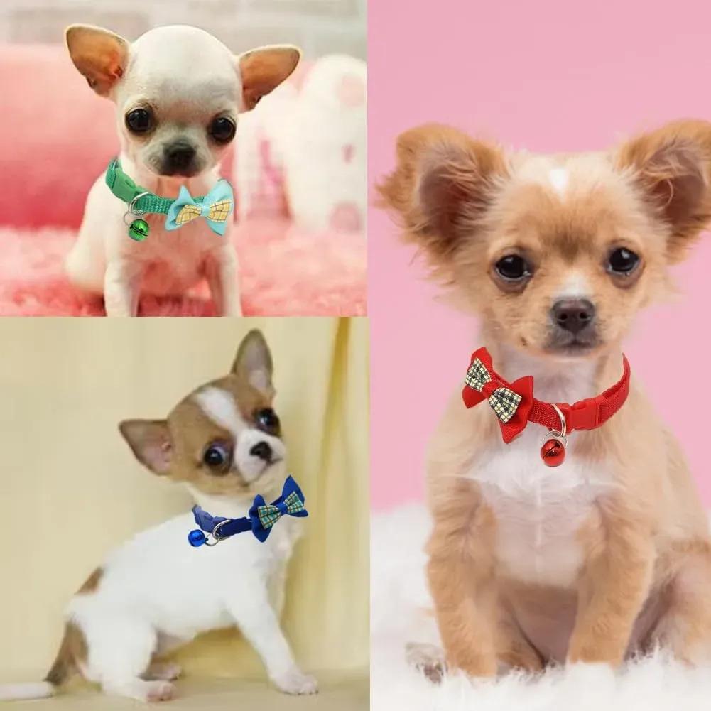 Adjustable Cat Collar with Bow and Bell X7 Pcs 7pcs