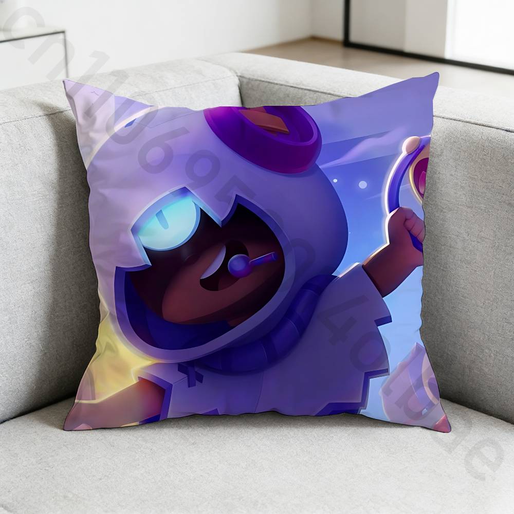 SStars LLeon Game Pillow Case Antidustmite Pillowcase Invisible zipper silky short plush Sofa cushion cover