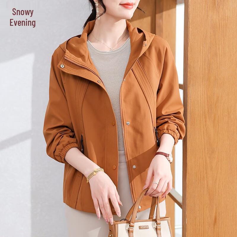 XUEXI Women's 2025 Loose Fit Age-Reducing Casual Trench Coat