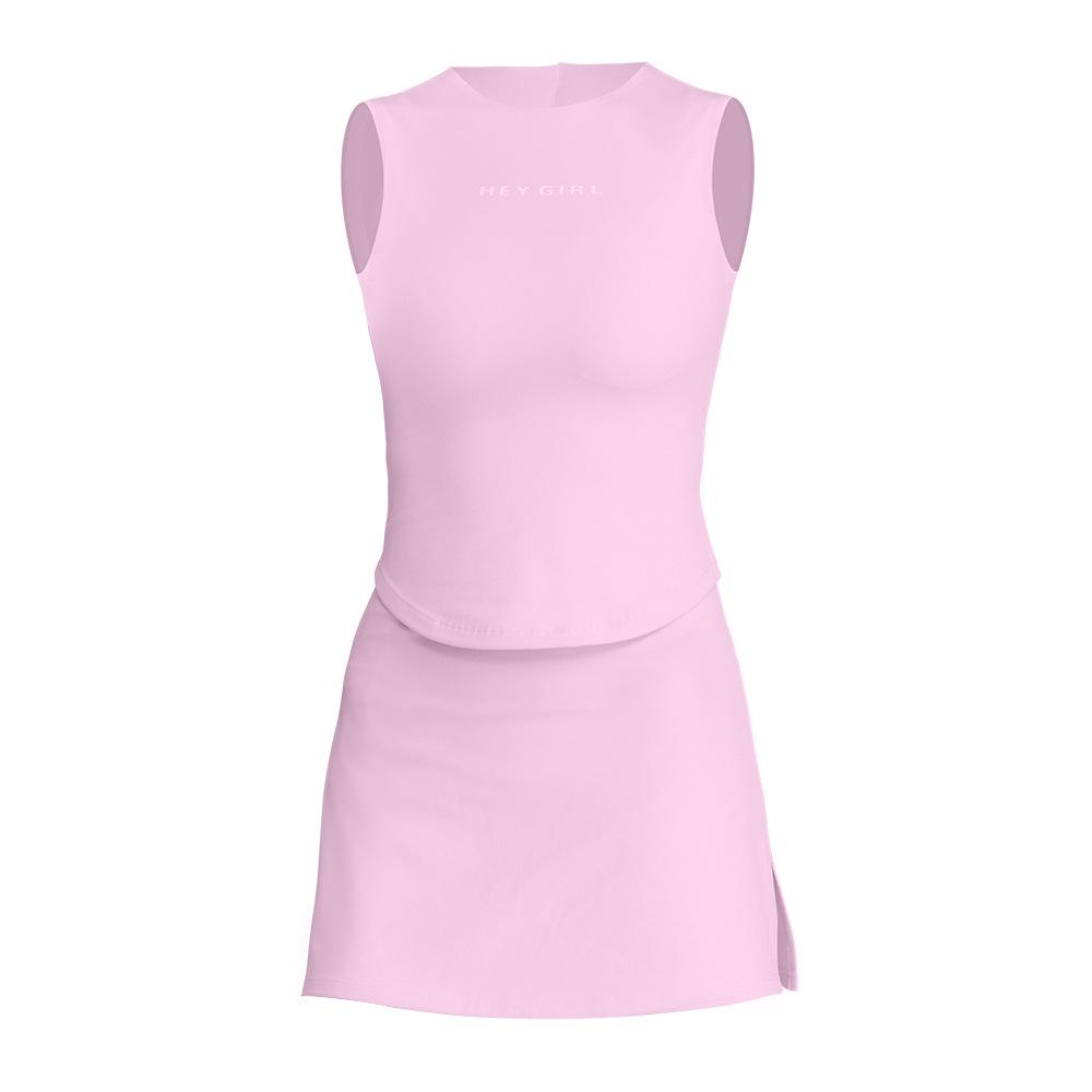 2025 Trendy Women's Sportswear Set: Summer Slimming Vest & High Waist Pocketed Skirt