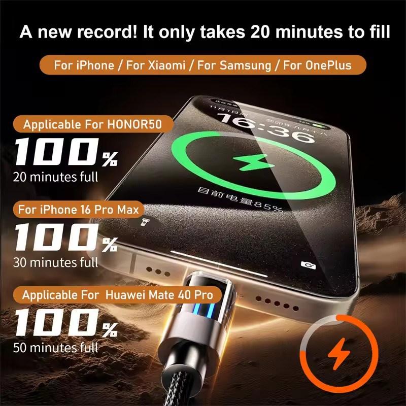 PD 100W Fast Charge USB C Cable Fast Charger For Apple iPhone 17 16 Pro Max Plus Cable USB To Type C Phone Data Cord Accessories