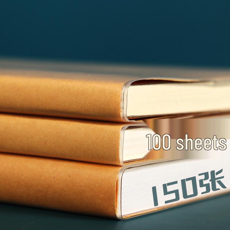 Dicker Notizblock im Vintage-Stil: Minimalistisches B5 Kunststoffcover, A5 Notizbuch mit hochwertigem Papier