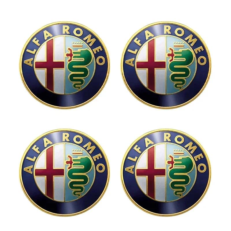 

Car Stickers For Alfa Romeo 4Pcs 56mm Car Wheel Stickers Center Hub Cap Car Emblem Badge Decal For Alfa Romeo Giulietta GT 159 1