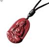 108-Bead Purple Gold Sand Prayer Necklace with Cinnabar Eight Guardian Deities & Birth Year Buddha Amulet