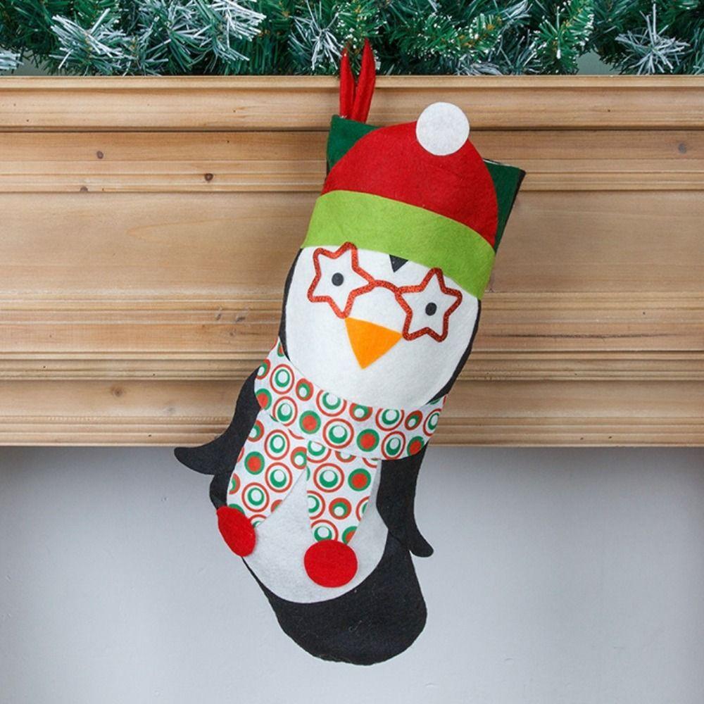 Cute Fireplace Decor Socks Hanging Christmas Gift Bags Christmas Decor Christmas Stocking  Home