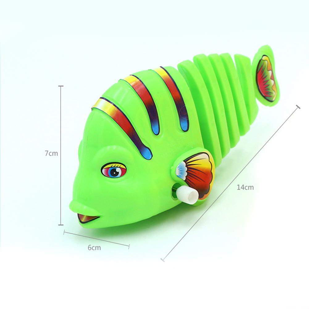 Cartoon Wind-Up Wiggle Fish Toys Running Clockwork Classic Toy Newborn Spring Toy Toys For Children Parent-Child Interactive Toy