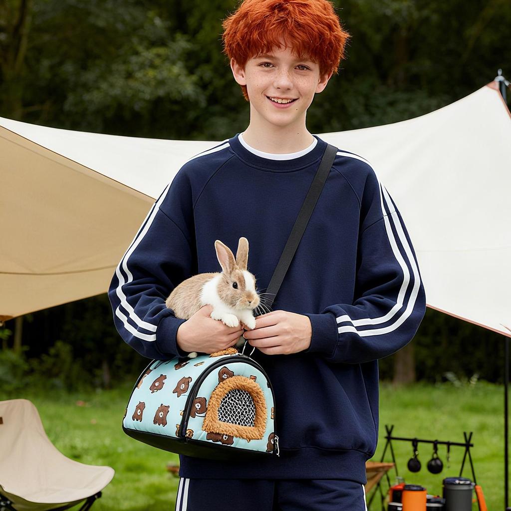 Kleine Tiertragetasche Warme Kaltwetter-Tasche Kaninchen-Reiseträger Für Camping Umzug Pendeln Chinchilla Chamäleon Reptil