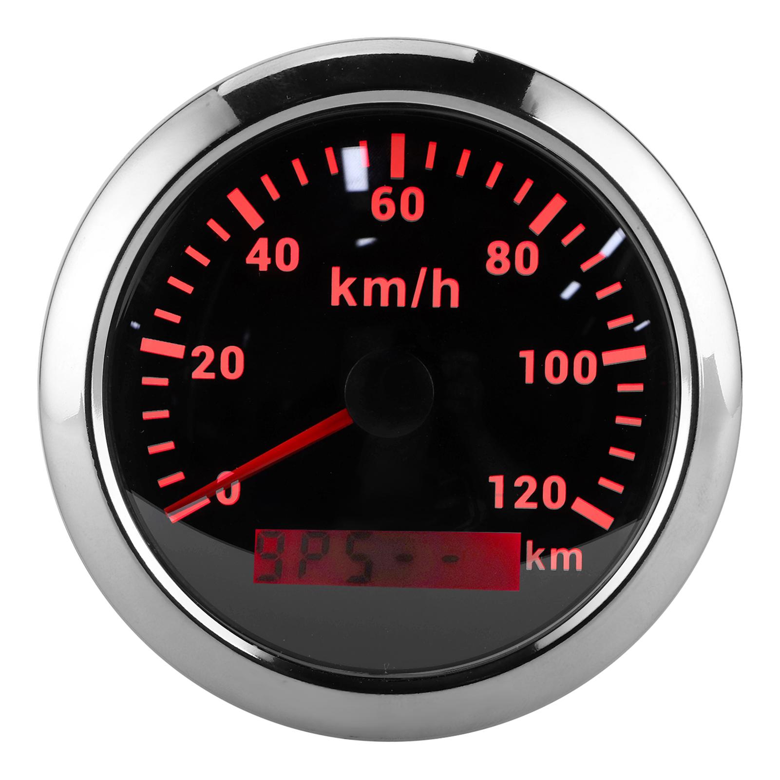 

85мм GPS 120км/ч Спидометр Одометр для Лодки Яхты Подвесного мотора Автомобиля Мотоцикла Инженерной техники Черный циферблат