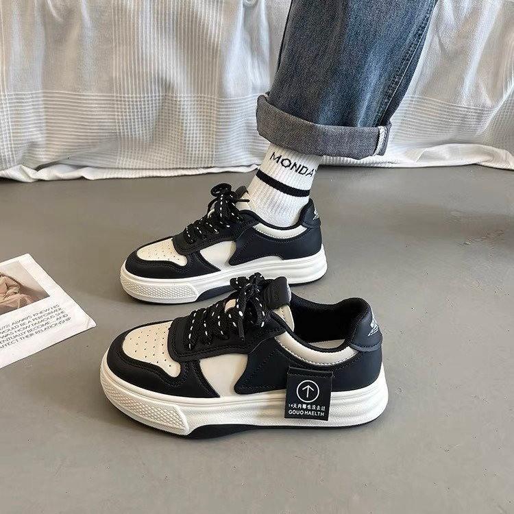 

College style casual board shoes 22 autumn and winter new platform sneakers mocha brown ins tide 35 чёрный