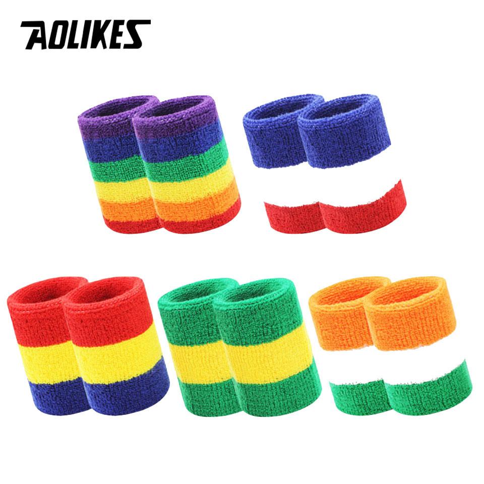Aolikes Unisex Sport Wristband Sweatband Breathable Running Basketball Badminton Wrist Protector for Safety