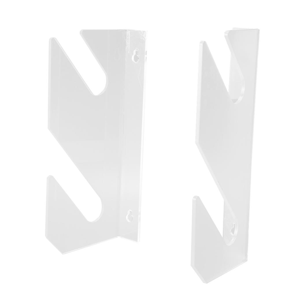 2 Tier Skateboard Wall Mount Rack Acrylic Space Saving Stable Easy Install for Longboard Snowboard