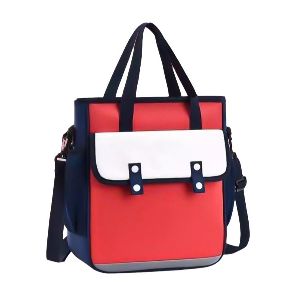 

Large Capacity Teens Casual Daypacks with Handle Student Book Shoulder Bag Travel красный