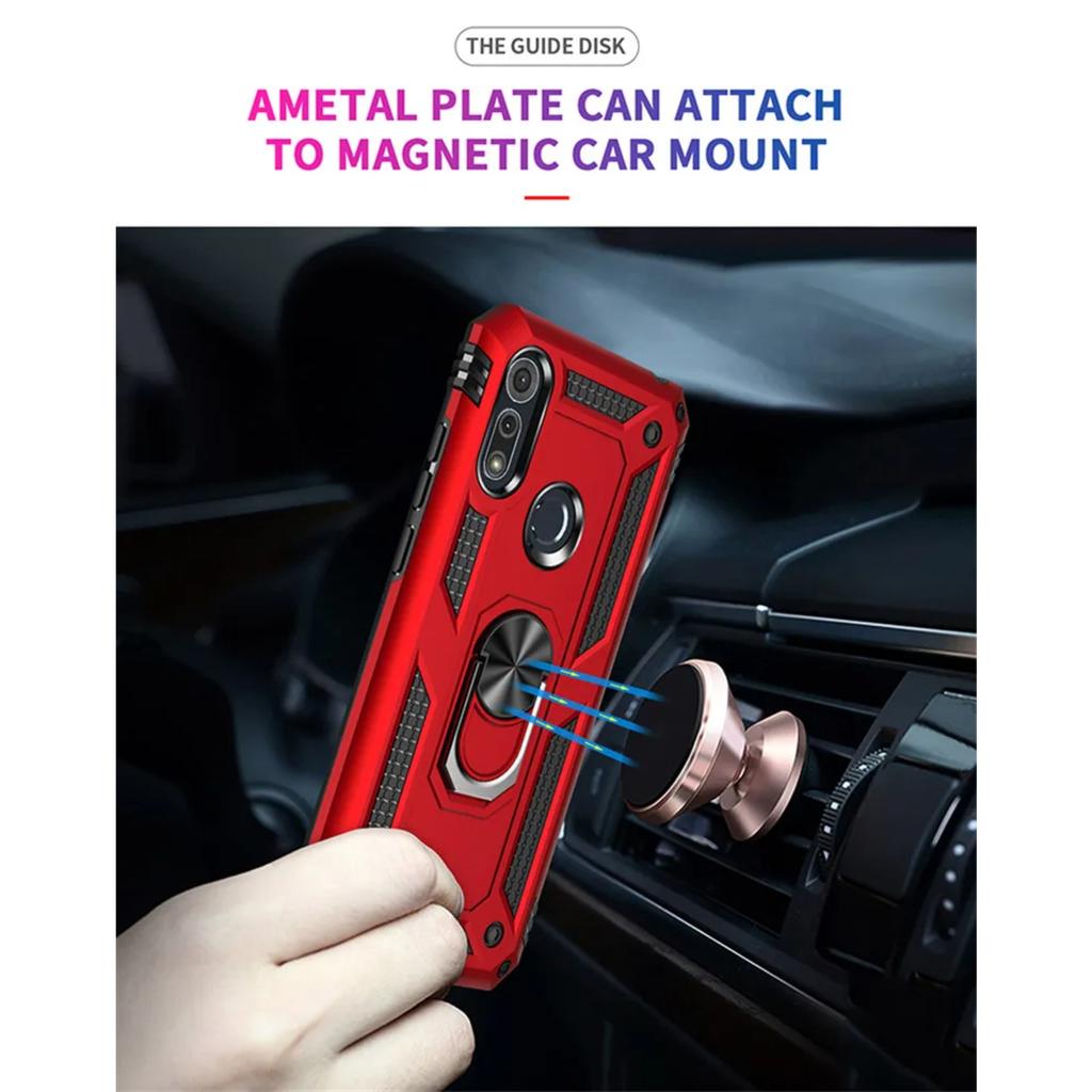 For Motorola Moto E5 E6 Plus E7 E7i Power  Case Shockproof Magnetic ring Bracket Cover For Moto E6S E6i E