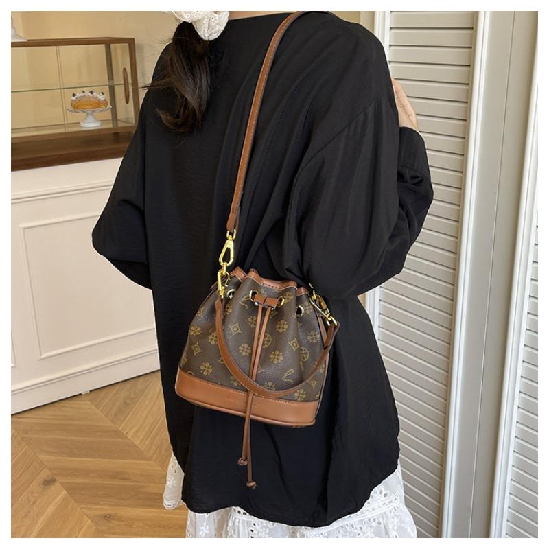 High-end nisjeveske dame ny gammel blomsterbøtte liten veske allsidig skulder messenger-veske