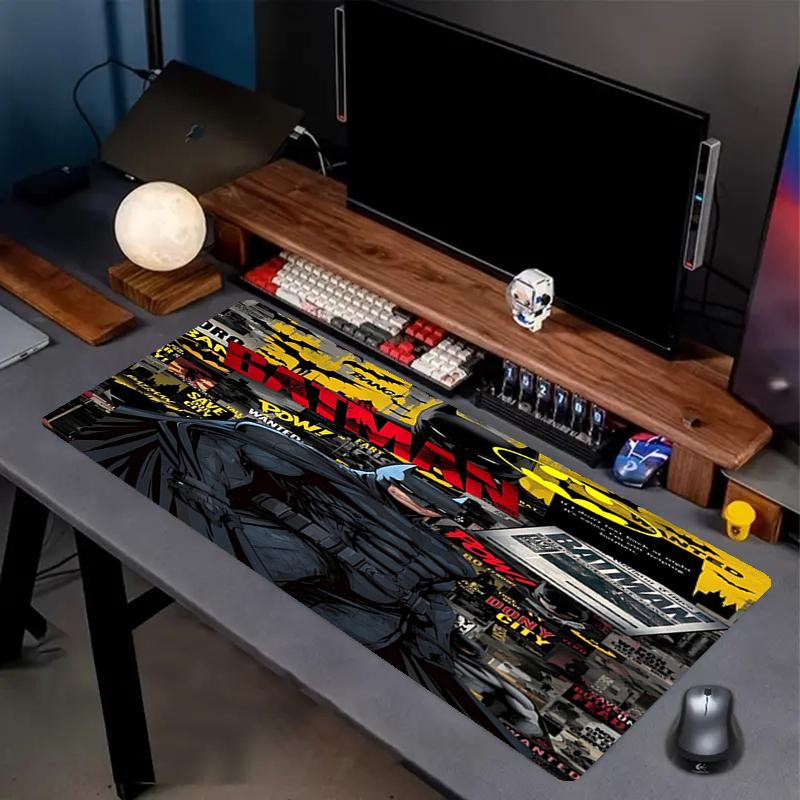 Batman Print Mouse Pad, Anti‑Slip Desktop Keyboard Mat, for PC Laptop Gaming Working Daily Use, Cool Festival Surprise Gift