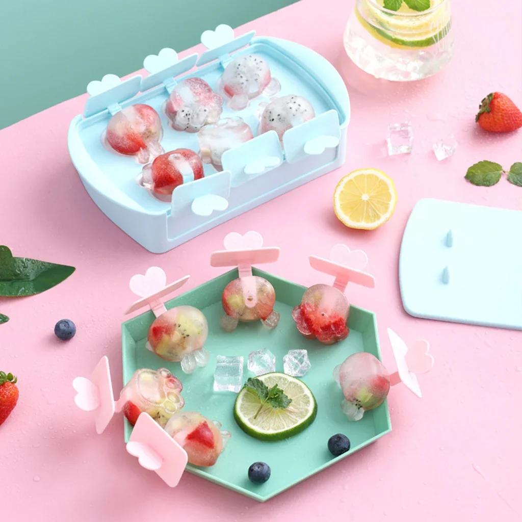 Cartoon  Popsicle Mold Ice Cream Mold Ice Cube Maker Ice Cube Tray Ice Mould For Party Bar Kitchen Ice Pop Maker Mould Ice Tray