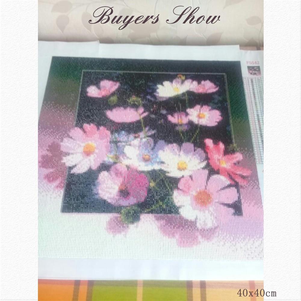 

Huacan Алмазная вышивка Цветочные картины Стразы Полный квадратный дрель Алмазная мозаика 20*20 cm